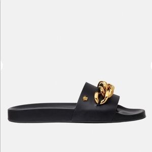Versace Medusa Chain Leather Slides